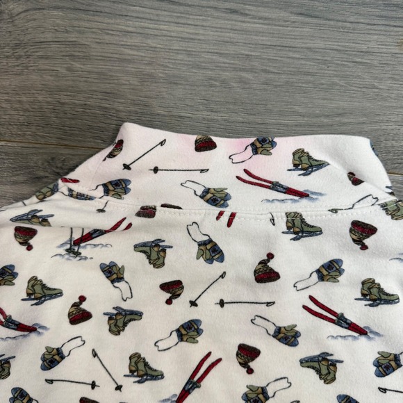 White Stag 18W/20W Ski Skating Winter Print Top – Long Sleeve Mock Neck FLAW - Picture 8 of 12